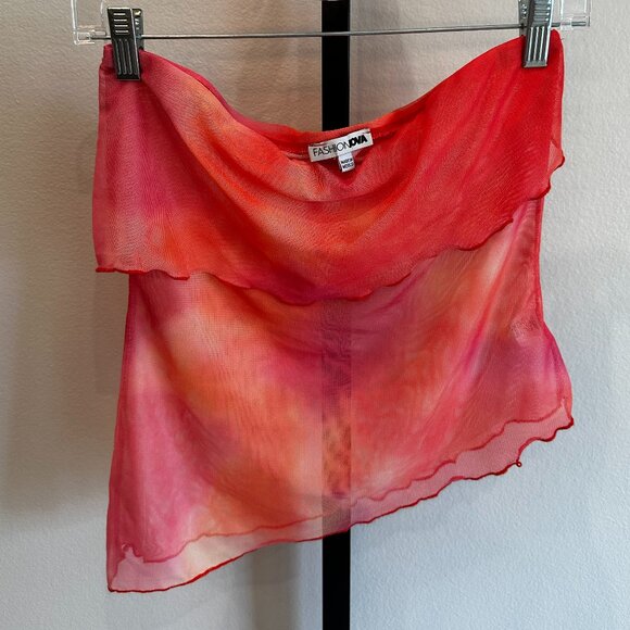 Fashion Nova Pink Orange Tie Dye Mini Dress Size M - Picture 7 of 7